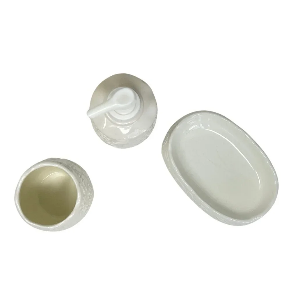3 Piece Ceramic Bathroom Accessories Set